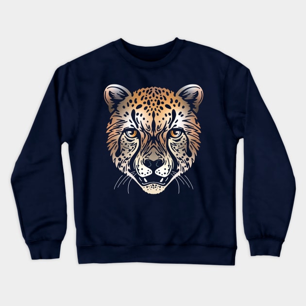 African Cheetah Crewneck Sweatshirt by JunkyDotCom